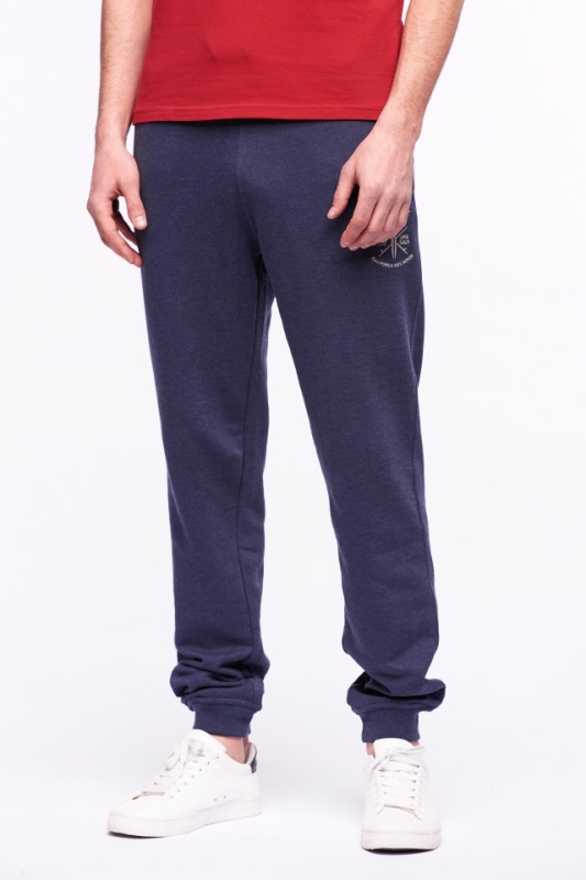 Timeout - Pantaloni de trening cu logo si snur ajustabil in talie