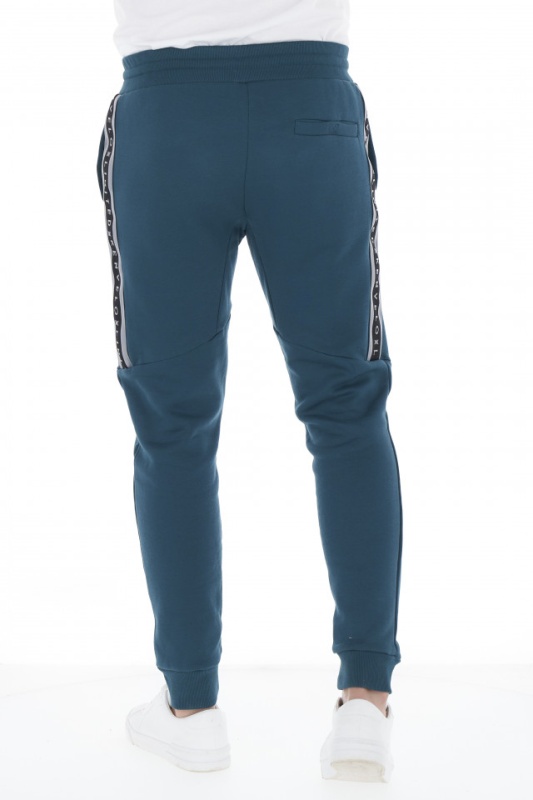 KVL - Pantaloni de trening barbat cu banda logo in lateral