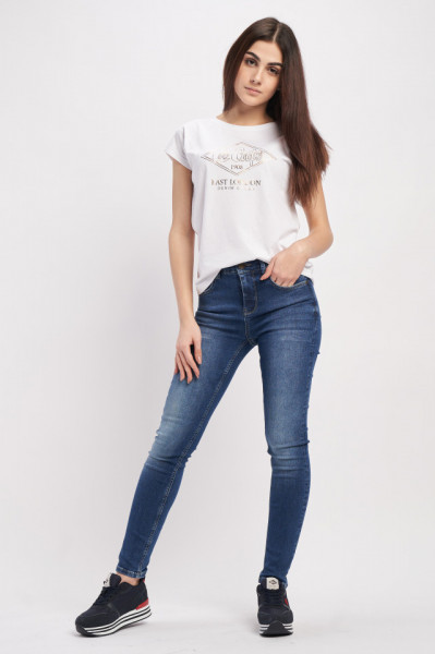 Lee Cooper - Blugi dama skinny cu aspect decolorat