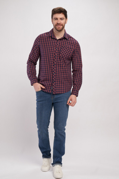 Lee Cooper - Camasa barbat regular cu maneca lunga cu buzunar si model in carouri