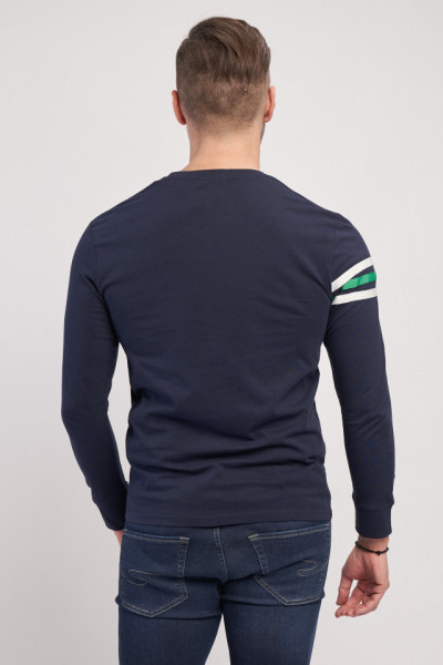 Lee Cooper - Tricou cu maneca lunga barbat din bumbac cu model si logo