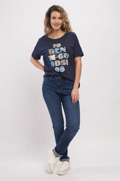 Lee Cooper - Tricou dama cu imprimeu colorat