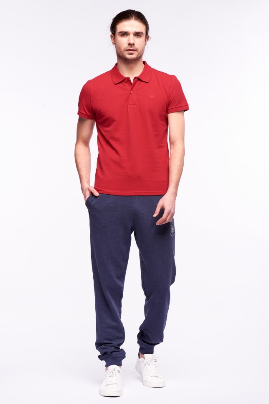Timeout - Pantaloni de trening cu logo si snur ajustabil in talie