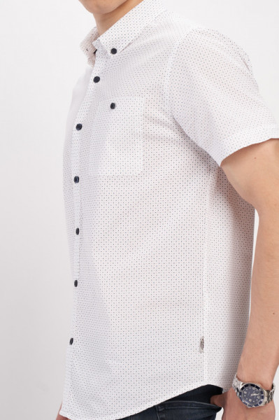 Lee Cooper - Camasa barbat maneca scurta regular cu model si buzunar