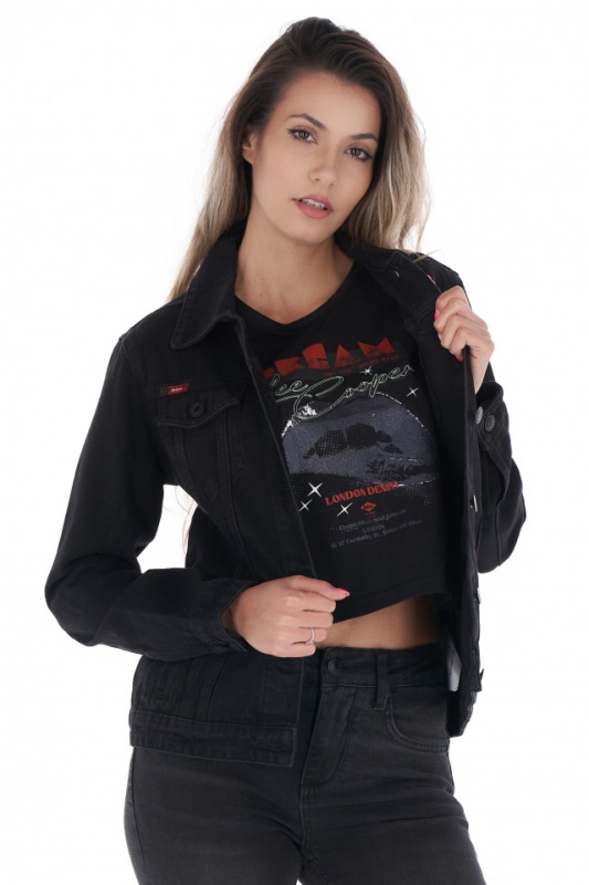 Lee Cooper - Jacheta dama din denim cu buzunare aplicate