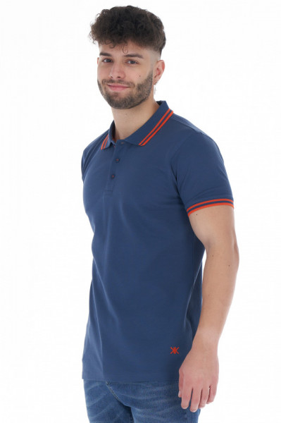 Kenvelo - Tricou polo barbat cu dungi contrastante