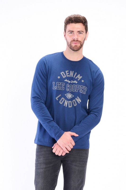 Lee Cooper - Bluza barbat cu maneca lunga si logo
