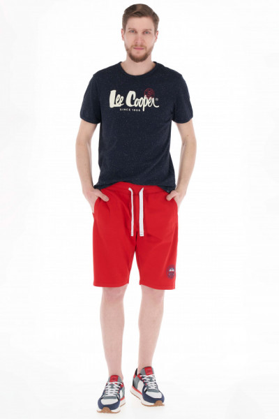 Lee Cooper - Pantaloni scurti de trening cu logo texturat