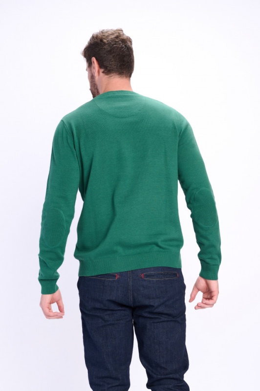 Lee Cooper - Pulover barbat din bumbac cu logo brodat
