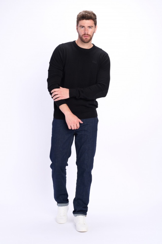 Lee Cooper - Pulover barbat din bumbac cu logo brodat