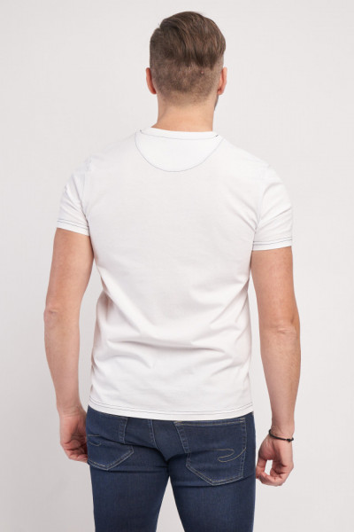 Lee Cooper - Tricou barbat cu maneca scurta de culoare uniforma cu buzunar si logo