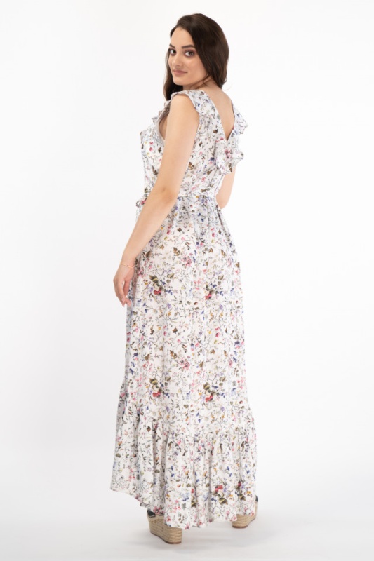 Martinez by Timeout - Rochie cu imprimeu floral si decolteu in V