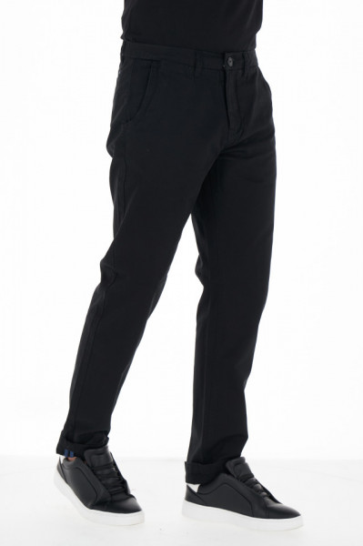 KVL - Pantaloni lungi barbat din bumbac culoare uniforma