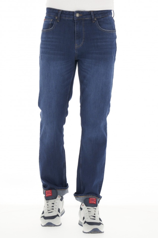 Lee Cooper - Blugi barbat regular fit de culoare inchisa