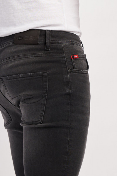 Lee Cooper - Blugi barbati slim de culoare inchisa cu aspect usor prespalat