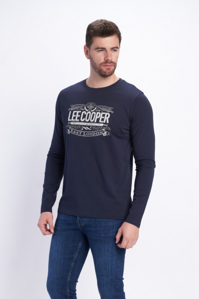 Lee Cooper - Bluza barbat din bumbac cu logo brodat
