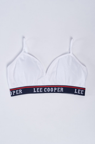 Lee Cooper - Bustiera dama cu banda logo si bretele reglabile