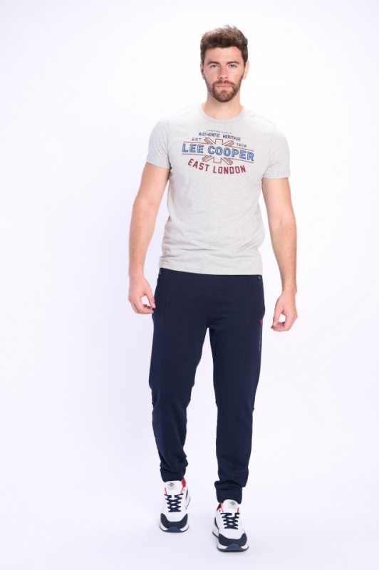 Lee Cooper - Pantaloni de trening cu snur pentru ajustare si buzunare
