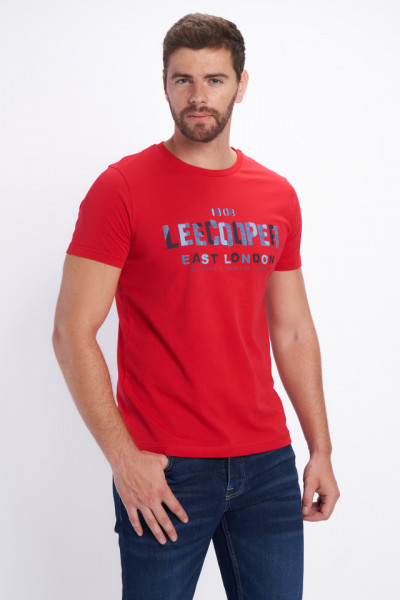 Lee Cooper - Tricou barbat cu imprimeu si maneca scurta