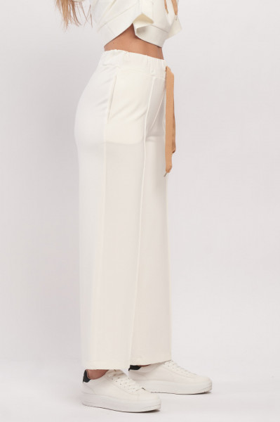 Montecristo - Pantaloni de dama sport wide leg cu snur si buzunare