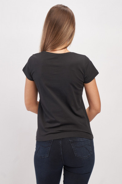 Timeout - Tricou cu maneca scurta dama cu imprimeu aplicat pe piept