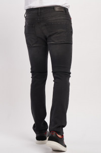Lee Cooper - Blugi barbati slim de culoare inchisa cu aspect usor prespalat