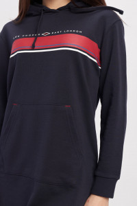 Lee Cooper - Hanorac dama tip rochie cu gluga si snur pentru ajustare
