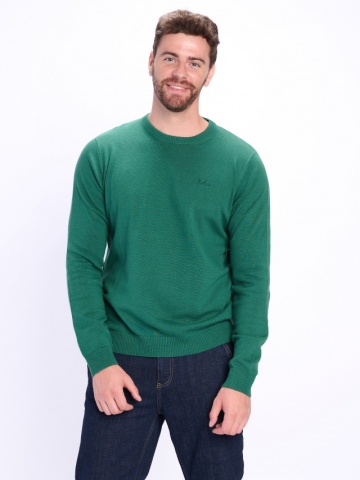Lee Cooper - Pulover barbat din bumbac cu logo brodat