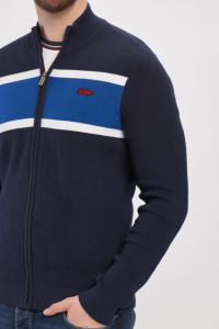 Lee Cooper - Pulover maneca lunga barbat cu fermoar in culori contrastante