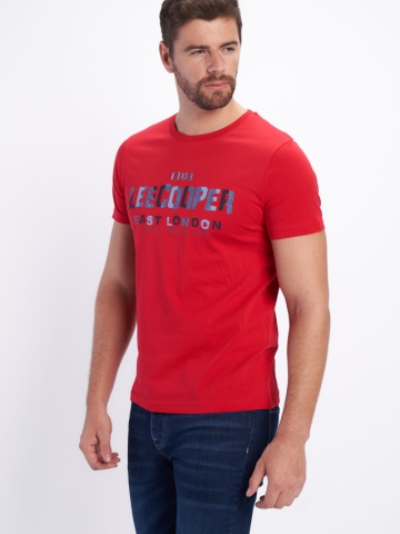 Lee Cooper - Tricou barbat cu imprimeu si maneca scurta