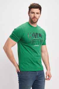 Kenvelo - Tricou maneca scurta barbat cu logo inscriptionat pe piept