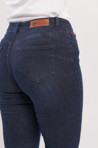 Lee Cooper - Blugi dama push up de culoare inchisa cu aspect usor decolorat