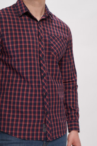 Lee Cooper - Camasa barbat regular cu maneca lunga cu buzunar si model in carouri