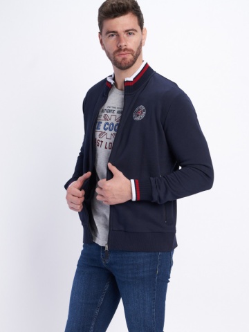 Lee Cooper - Hanorac barbat cu fermoar si logo