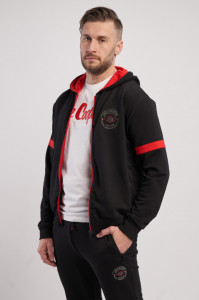 Lee Cooper - Hanorac barbat cu gluga si logo imprimat