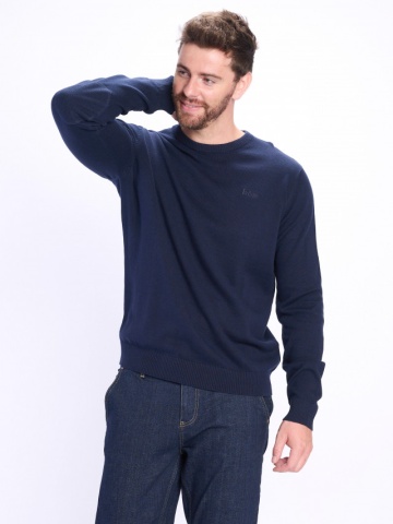 Lee Cooper - Pulover barbat din bumbac cu logo brodat
