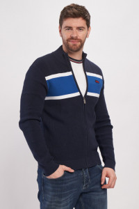Lee Cooper - Pulover maneca lunga barbat cu fermoar in culori contrastante