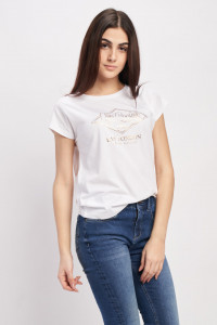 Lee Cooper - Tricou dama cu maneca scurta si logo imprimat