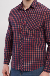 Lee Cooper - Camasa barbat regular cu maneca lunga cu buzunar si model in carouri