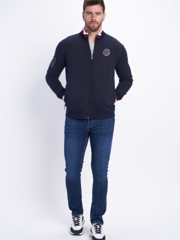 Lee Cooper - Hanorac barbat cu fermoar si logo