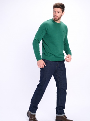 Lee Cooper - Pulover barbat din bumbac cu logo brodat