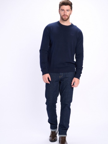 Lee Cooper - Pulover barbat din bumbac cu logo brodat