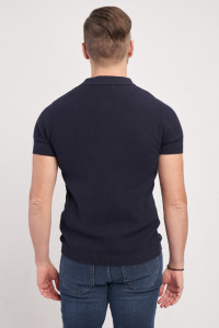 Lee Cooper - Pulover maneca scurta barbat cu guler si fermoar