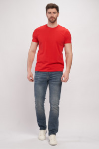 Kenvelo - Blugi de barbat straight cu aspect usor prespalat