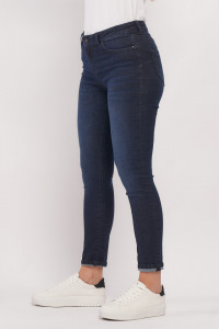 Lee Cooper - Blugi dama push up de culoare inchisa cu aspect usor decolorat