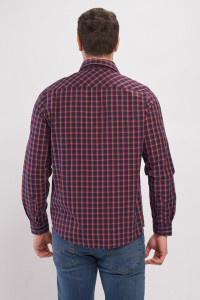 Lee Cooper - Camasa barbat regular cu maneca lunga cu buzunar si model in carouri
