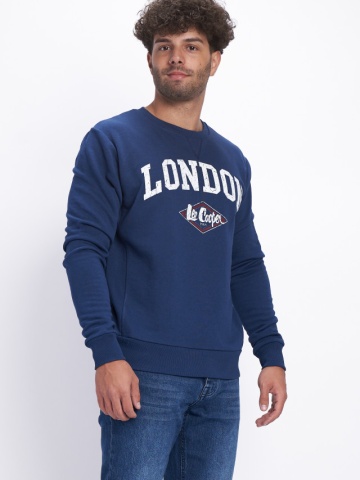 Lee Cooper - Hanorac barbat cu logo si maneca lunga