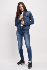 Lee Cooper - Jacheta dama din denim cu nasturi si buzunare