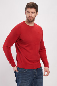 Lee Cooper - Pulover maneca lunga barbat cu logo si detalii in zona umerilor