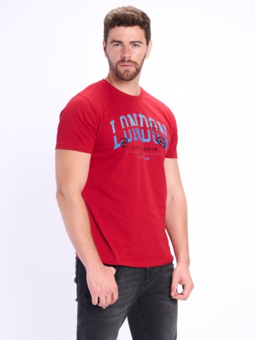 Lee Cooper - Tricou barbat din bumbac cu imprimeu si logo